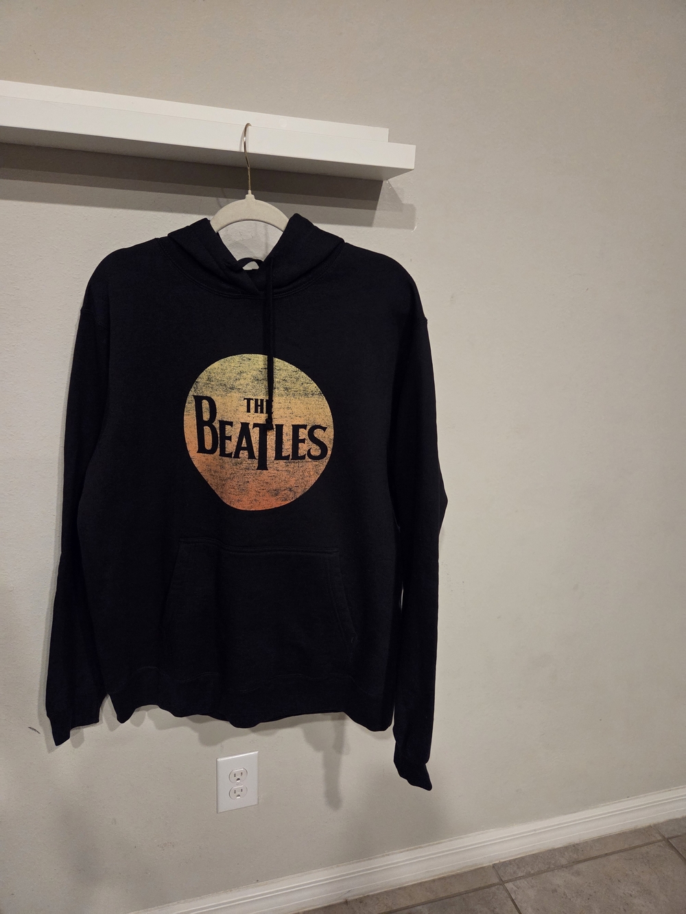 The Beatles Black Crewneck Sweatshirt with Sunset Logo
